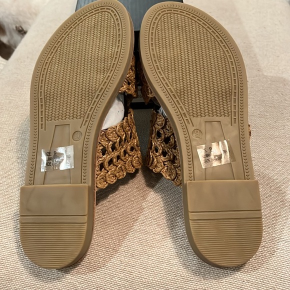 Karissa Tan Straw Woven Slide Sandals/NIB/9 - Picture 9 of 10